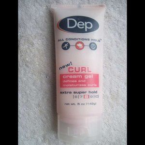 Dep All Conditions Curl Cream Gel Defines Moisturizes Extra Super Hold 5 oz Pink